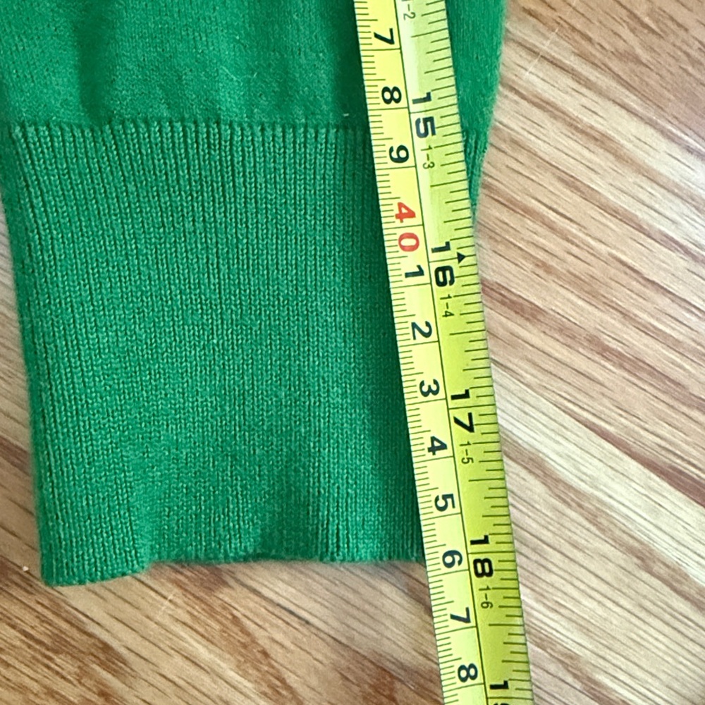 J. Crew Vibrant Green Cardigan, 3/4 sleeve, light weight - Picture 4 of 6